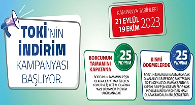 TOKİ, yüzde 25 indirim kampanyasının şartlarını açıkladı
