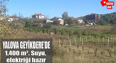 Yalova Geyikdere'de, elektriği, suyu hazır. 1,400 m²