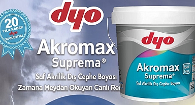 DYO’dan 20 yıl garantili Akromax Suprema dış cephe boyası