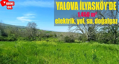 Yalova İlyasköy'de yol, su, elektrik, doğalgazı var. 1,450 m²