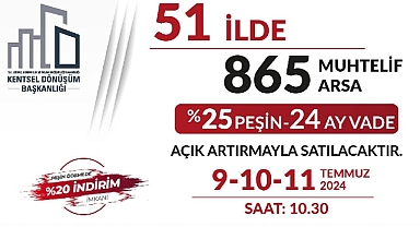 Kentsel Dönüşüm Başkanlığı 21 ilde vadeli arsa satacak