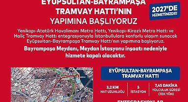 Eyüpsultan-Bayrampaşa tramvay hattı geliyor