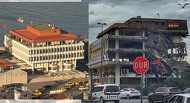 Eminönü'ndeki eski İTO binasında yıkım başladı