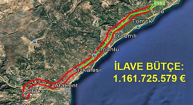 Çeşmeli-Taşucu Otoyolu için 1,16 milyar euro ek bütçe ayrıldı