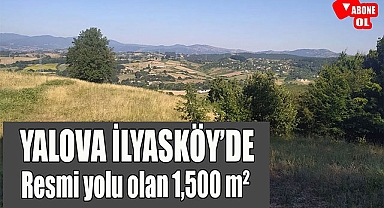 Yalova İlyasköy'de kadastrol yolu olan, arkası orman 1,500 m²