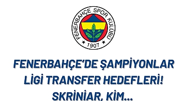 Fenerbahçe'de önümüzdeki sezona Şampiyonlar Ligi transferleri! 
