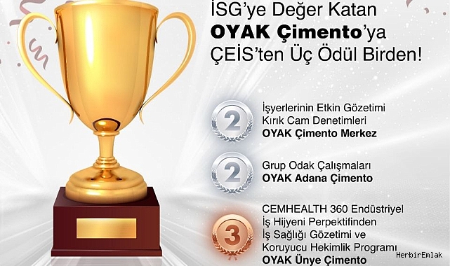 İSG’de üç ödül birden alan OYAK Çimento, sektöre örnek oluyor