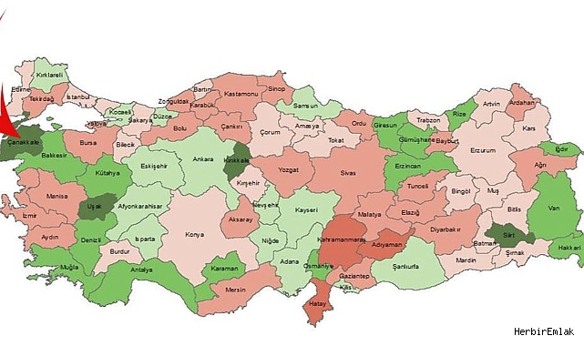 TÜİK ilk kez yayınladı, ilk sırada Çanakkale var: Harita, neyi anlatıyor?