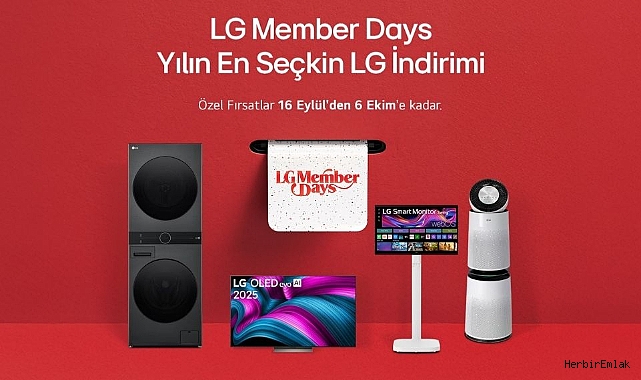 Yılın en seçkin LG indirimi başlıyor: LG Member Days 16 Eylül’de