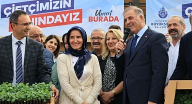 Bir İBB klasiği: Arı yemi ve kışlık sebze fidesi dağıtım töreni düzenlendi