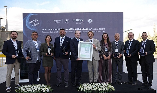 Limak Çimento'nun Anka Fabrikası Türkiye'de CSC Platinum sertifikası alan ilk ve tek tesis oldu