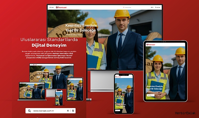 Borsan Kablo’nun web sitesi uluslararası platformda ödüle layık görüldü