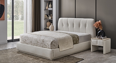 Yatak odasında bohem dokunuşlarla dengeli ve modern bir stil