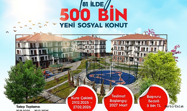 500 bin sosyal konutta yeni aşama: Konut belirleme kuraları başlıyor