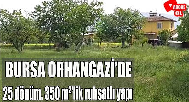 Bursa Orhangazi'de içinde ruhsatlı yapısı olan 25 dönüm çiftlik